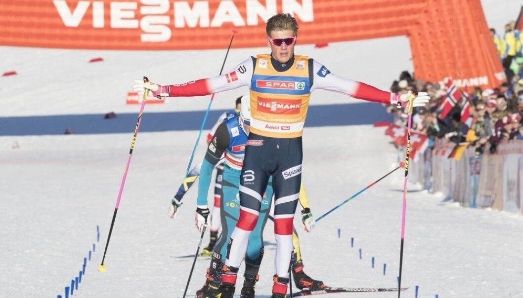 Seefeld, Østerrike 20180127.
Johannes Høsflot Klæbo i finalen på sprint i Seefeld.
Foto: Terje Pedersen / NTB scanpix Seefeld, Østerrike 20180127.
Johannes Høsflot Klæbo i finalen på sprint i Seefeld.
Foto: Terje Pedersen / NTB scanpix