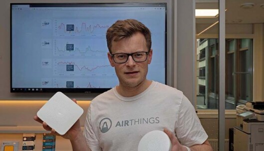 LUFTTING OG -TANG: Eivind Bolle og Airthings vil vokse på proffmarkedet med trådløse sensorer. LUFTTING OG -TANG: Eivind Bolle og Airthings vil vokse på proffmarkedet med trådløse sensorer.