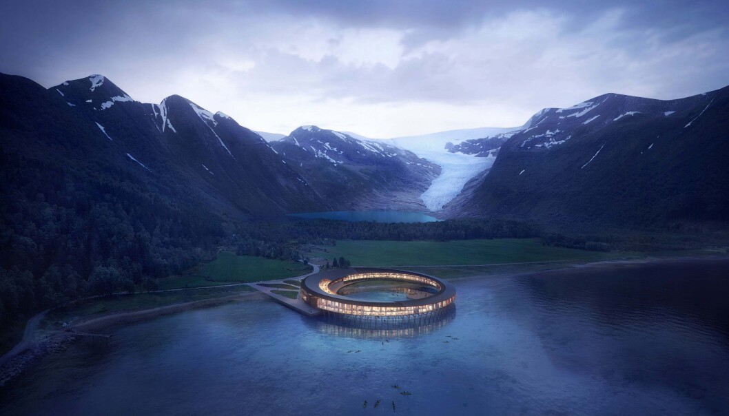 HELSVART: Svart blir verdens første energipositive hotellkonsept og skal produsere 60 prosent mer energi enn det bruker.
ILLUSTRASJON: SNØHETTA
HELSVART: Svart blir verdens første energipositive hotellkonsept og skal produsere 60 prosent mer energi enn det bruker.
ILLUSTRASJON: SNØHETTA