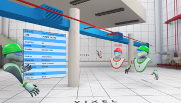 Løsningen VREX er en virtuell møteplass for komplekse prosjekter, som lar deltagere navigere seg rundt i en modell av prosjektet. Foto: Vixel Løsningen VREX er en virtuell møteplass for komplekse prosjekter, som lar deltagere navigere seg rundt i en modell av prosjektet. Foto: Vixel