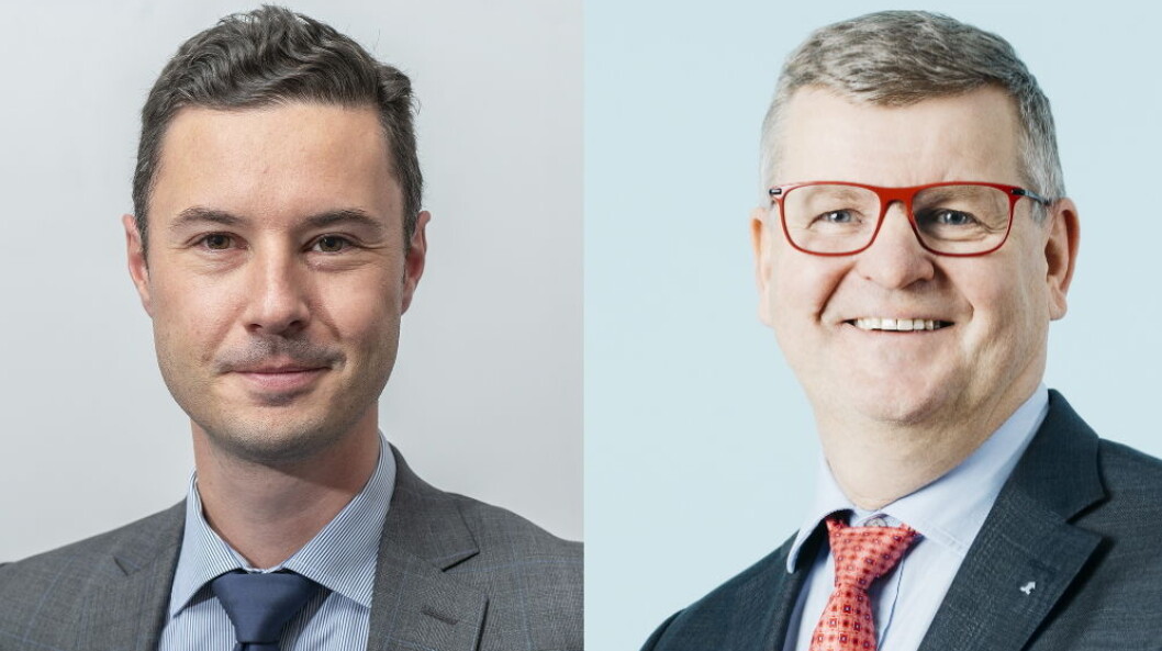 Panasonic kjøper Kauko Oy: Til venstre, Thibaut Marsol, viseadministrerende direktør i Panasonic Nordic og til høyre, Aki Ojanen, styreleder i Kauko Oy og administrerende direktør i Aspo Group. Panasonic kjøper Kauko Oy: Til venstre, Thibaut Marsol, viseadministrerende direktør i Panasonic Nordic og til høyre, Aki Ojanen, styreleder i Kauko Oy og administrerende direktør i Aspo Group.