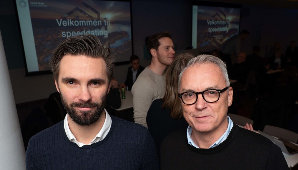 KLYNGE: Anders Brekke (til venstre) og Stig Frode Opsvik har så langt fått med seg 72 bedrifter i Proptech Innovation.