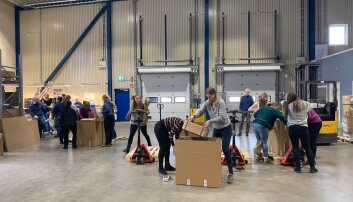 Pakkekonkurranse på lageret til Systemair i Dal. Pakkekonkurranse på lageret til Systemair i Dal.