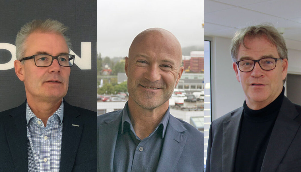 OVERRASKET: Sjefene hos grossistene forteller om overraskende god aktivitet siden koronatiltakene startet – fra venstre Bjørn Moen (Heidenreich), John Thomas Blandhoel (Ahlsell) og Asbjørn Vennebo (Brødrene Dahl). OVERRASKET: Sjefene hos grossistene forteller om overraskende god aktivitet siden koronatiltakene startet – fra venstre Bjørn Moen (Heidenreich), John Thomas Blandhoel (Ahlsell) og Asbjørn Vennebo (Brødrene Dahl).