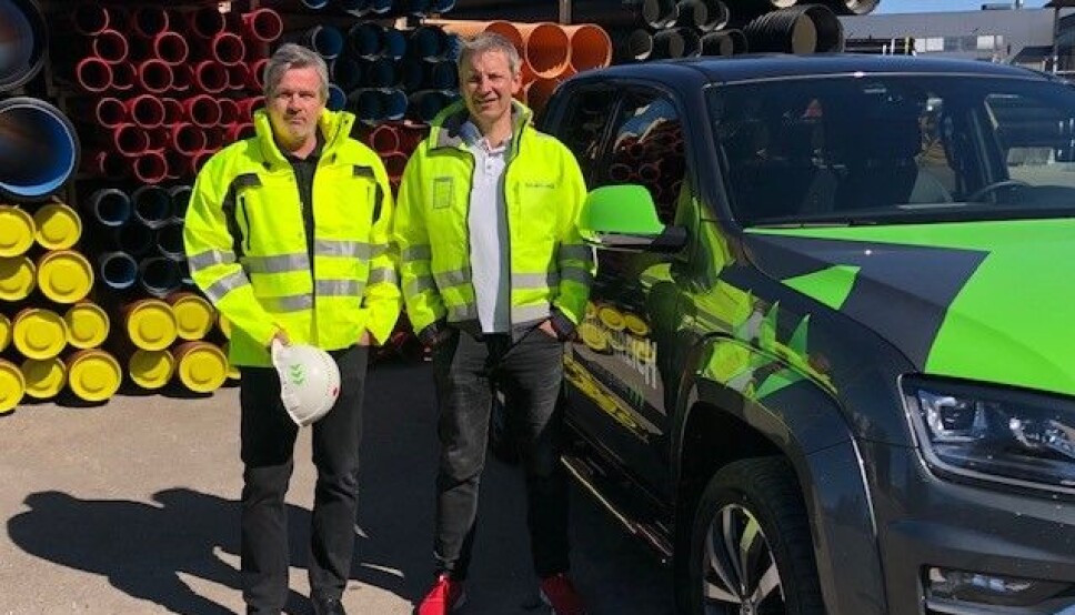 Erik Stensrud, VA salgsleder Region Øst (til høyre) og Morten Lerengen, VA-sjef Norge