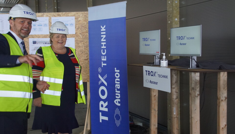 Peter Sønderskov og Erna Solberg.