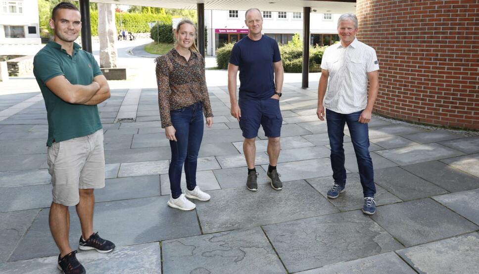 Norconsult åpner kontor i Rosendal. F.v.: Sigurd Guddal, Stephanie Gjelseth, avdelingsleder Hardanger, Ivar Tveito Eidnes og kontorleder Hardanger-Voss, Endre Lægreid.