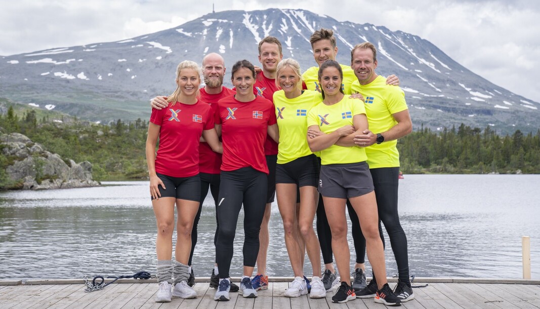VINTERSTJERNER: Norge stiller med (fra venstre) Ingrid Landmark Tandrevold, Martin Johnsrud Sundby, Marit Bjørgen, og Tarjei Bø. De konkurrerer mot Frida Karlsson, Teodor Peterson, Anna Haag og Emil Jönsson fra Sverige. VINTERSTJERNER: Norge stiller med (fra venstre) Ingrid Landmark Tandrevold, Martin Johnsrud Sundby, Marit Bjørgen, og Tarjei Bø. De konkurrerer mot Frida Karlsson, Teodor Peterson, Anna Haag og Emil Jönsson fra Sverige.