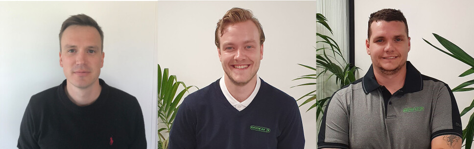 NYANSETTELSER: Vegard Klungtveit (til venstre), Fredrik Vanvik og Stavro Gurma.