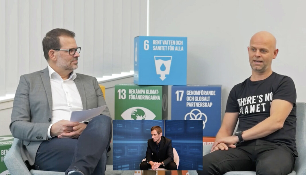 DIGITALISERER: De forteller bransjen om digitalisering til både installasjon og drift. Johan Ekstedt (til venstre), Fredrik Östbye (til høyre) og Dag Gramstad (innfelt) inviterte bransjen på talkshow. DIGITALISERER: De forteller bransjen om digitalisering til både installasjon og drift. Johan Ekstedt (til venstre), Fredrik Östbye (til høyre) og Dag Gramstad (innfelt) inviterte bransjen på talkshow.