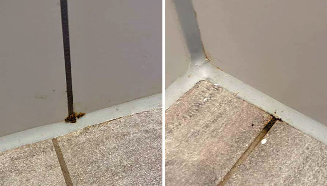 ØDELAGT: Noen ganger blir våtromskabinene stående ute på byggeplassen til de får skader. ØDELAGT: Noen ganger blir våtromskabinene stående ute på byggeplassen til de får skader.