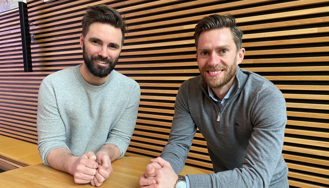 STORE PLANER: Anders Brekke (t.v.) og Dagfinn Edvardsen ligger ikke på latsiden. Oppstartselskapet sikter nå mot utlandet. STORE PLANER: Anders Brekke (t.v.) og Dagfinn Edvardsen ligger ikke på latsiden. Oppstartselskapet sikter nå mot utlandet.