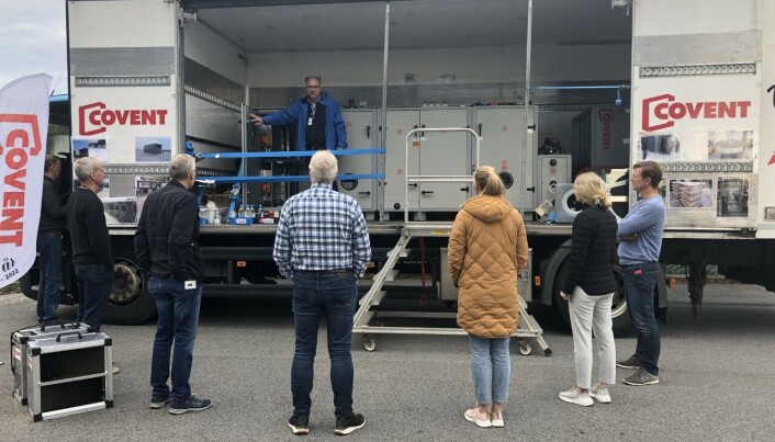 GODT OPPMØTE: Det var godt oppmøte når Covent møtte opp med lastebilen. GODT OPPMØTE: Det var godt oppmøte når Covent møtte opp med lastebilen.
