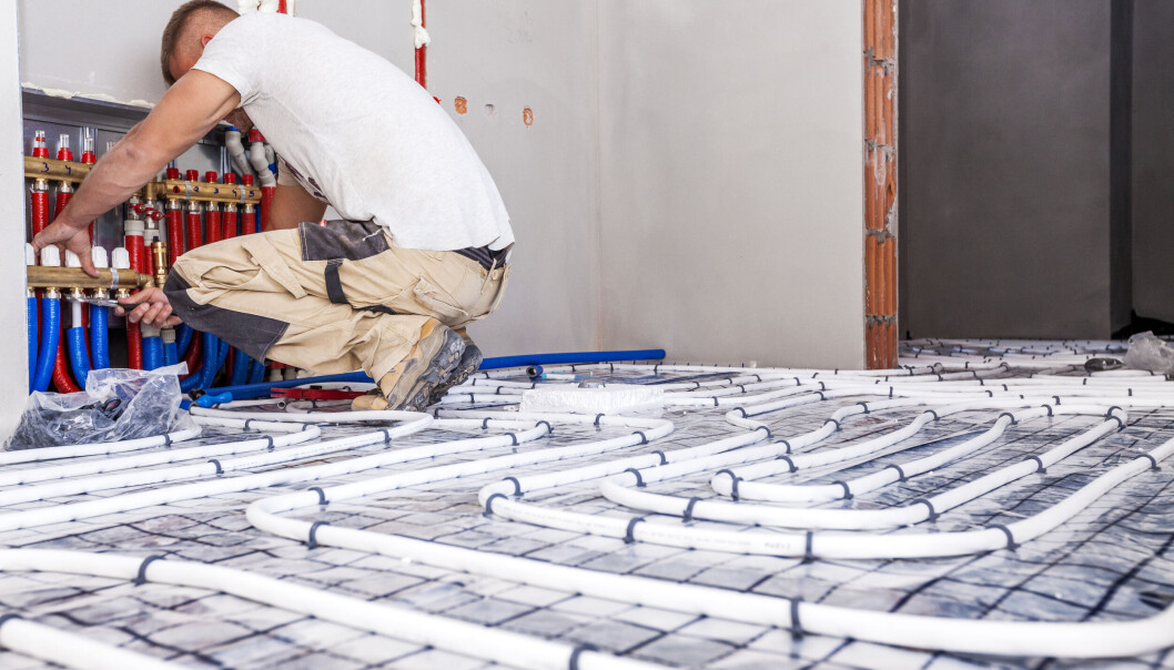 Pipe,Fitter,Mounted,Underfloor,Heating.,Heating,System,And,Underfloor,Heating. Pipe,Fitter,Mounted,Underfloor,Heating.,Heating,System,And,Underfloor,Heating.