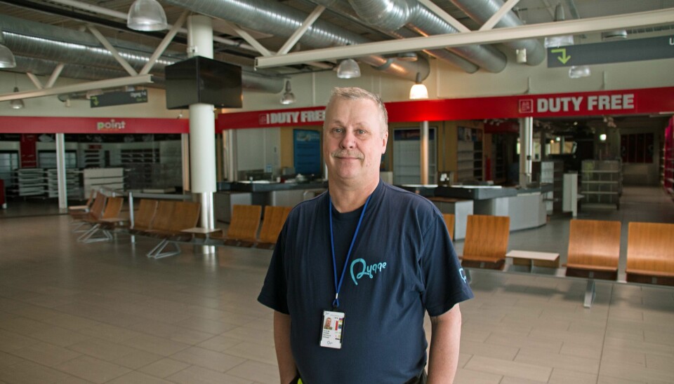 TOMT: Allerede for fem år siden var Odd Gunnar Hansen eneste ansatte som var igjen på terminalen på Rygge.