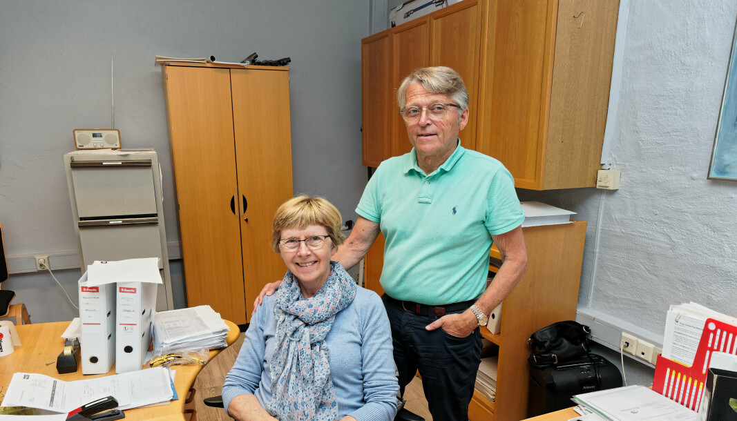 VETERANER: Toril Nilsen og Svein Stubban har arbeidet hos Værnes i Trondheim i over 45 år.