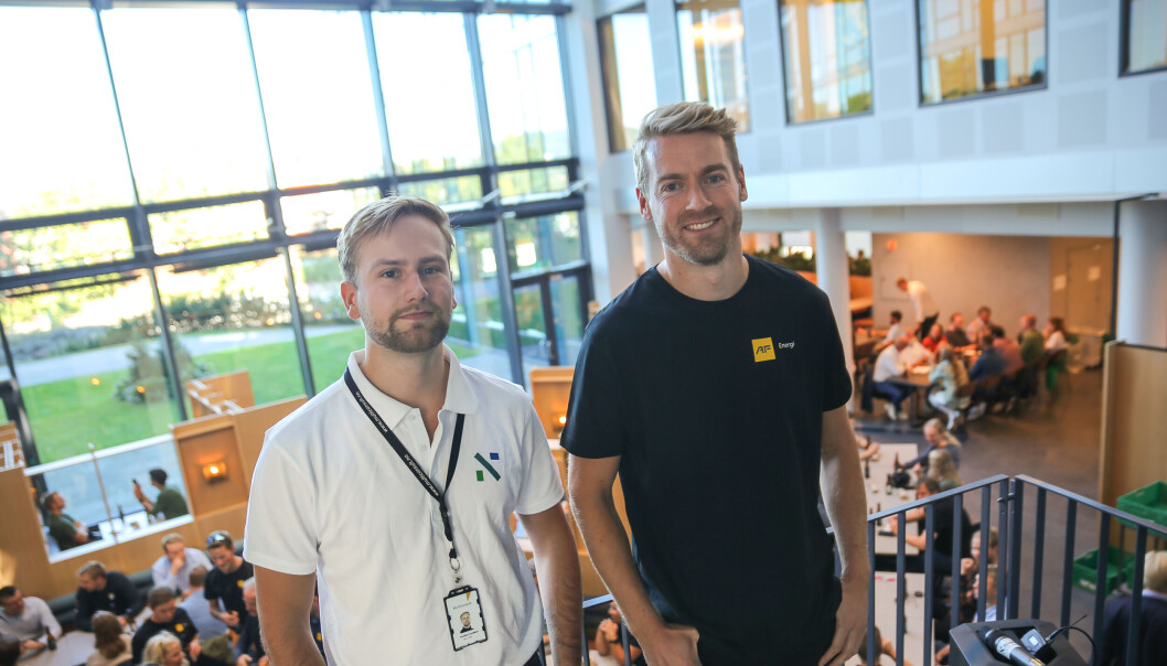 Styreleder for NemiTek Oslo, Jonathan Lundblad, og Håkon Bakke, prosjektleder hos AF Energi og for årets rebusløp i hovedstaden. Styreleder for NemiTek Oslo, Jonathan Lundblad, og Håkon Bakke, prosjektleder hos AF Energi og for årets rebusløp i hovedstaden.