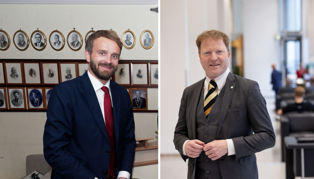 ENGASJERER SEG: Jan Christian Vestre (til venstre) åpner for at du kan be om endringer i kontrakten hvis du blir rammet av dyrere råvarer, mens Sigbjørn Gjelsvik oppfordrer til bedre ventilasjonsstyring og nye varmepumper. ENGASJERER SEG: Jan Christian Vestre (til venstre) åpner for at du kan be om endringer i kontrakten hvis du blir rammet av dyrere råvarer, mens Sigbjørn Gjelsvik oppfordrer til bedre ventilasjonsstyring og nye varmepumper.