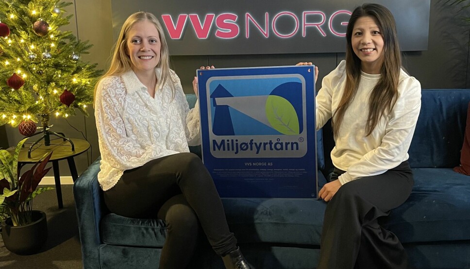 MILJØFYRTÅRN: Hanne Skjemstad, verneombud i VVS Norge og Lyna Tran, direktør for strategi og forretningsutvikling.
