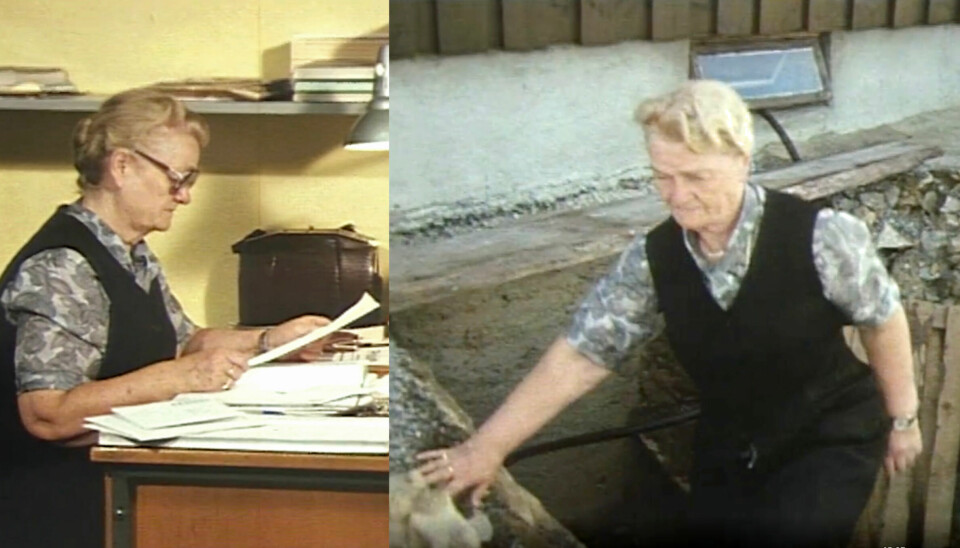 FØRST: Norges første kvinnelige rørleggermester ble intervjuet som 73-åring i 1979.