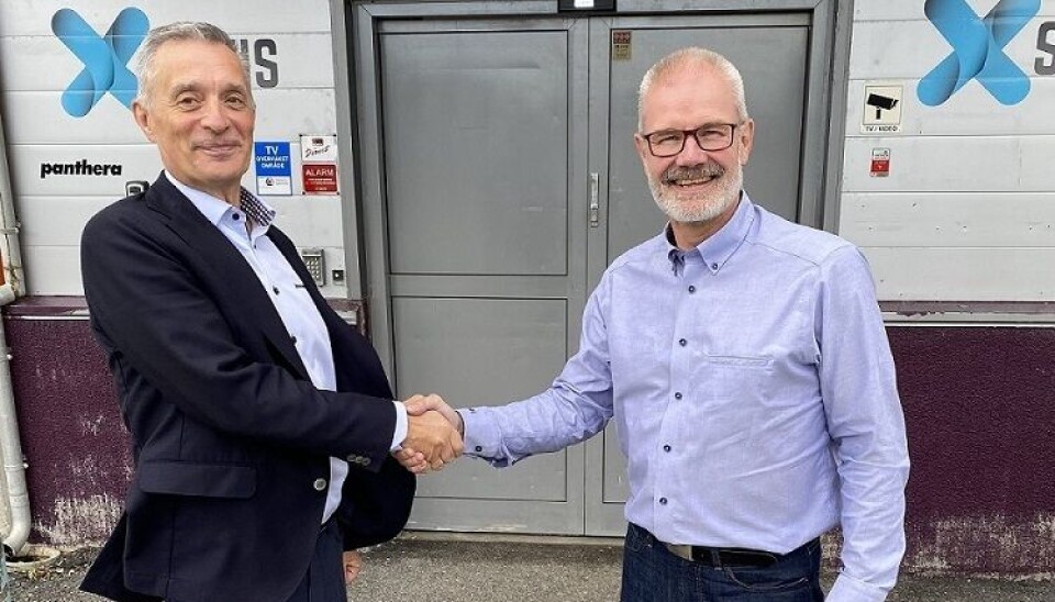 Distriktssjef Frode Vikebø og adm. direktør Bjørn Moen i Heidenreich.