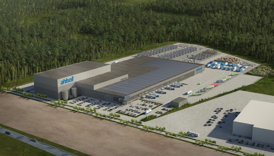 FLYTTER: Ahlsells nye logistikksenter på Holmenenga i Eidsvoll kommune skal etter planen stå klart i 2025.