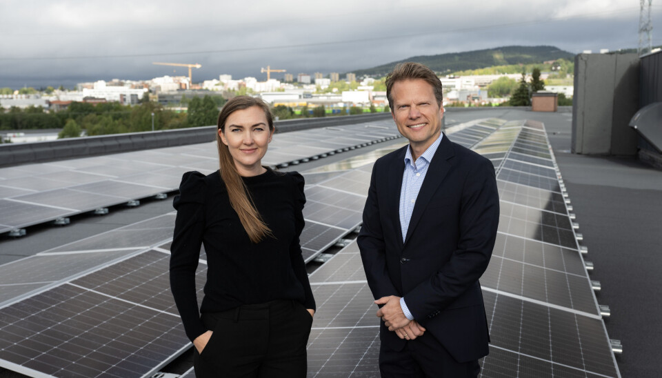 INNGÅR AVTALE: Finanssjef i Møller Eiendom, Marianne Storli og Morten Kirkebøe i Nordea.