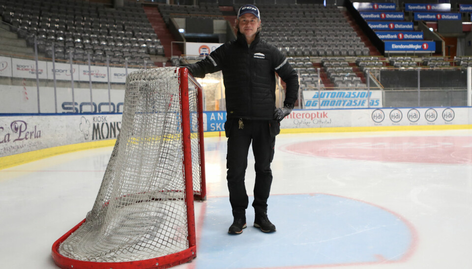 NM-GULL: Driftsleder og byggdrifter Tommy Larsen har vunnet tre NM-gull i ishockey med Storhamar Hockey.
