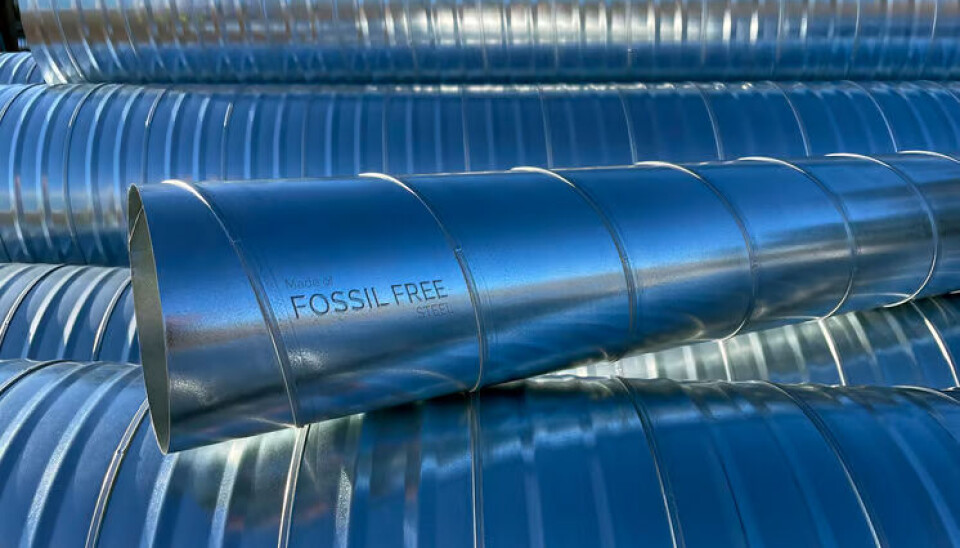 FOSSILFRITT: Lindab har fått en testleveranse som en av få leverandører, noe som gjør det mulig å levere produkter flere år før den planlagte vanlige produksjonen av fossilfritt stål,