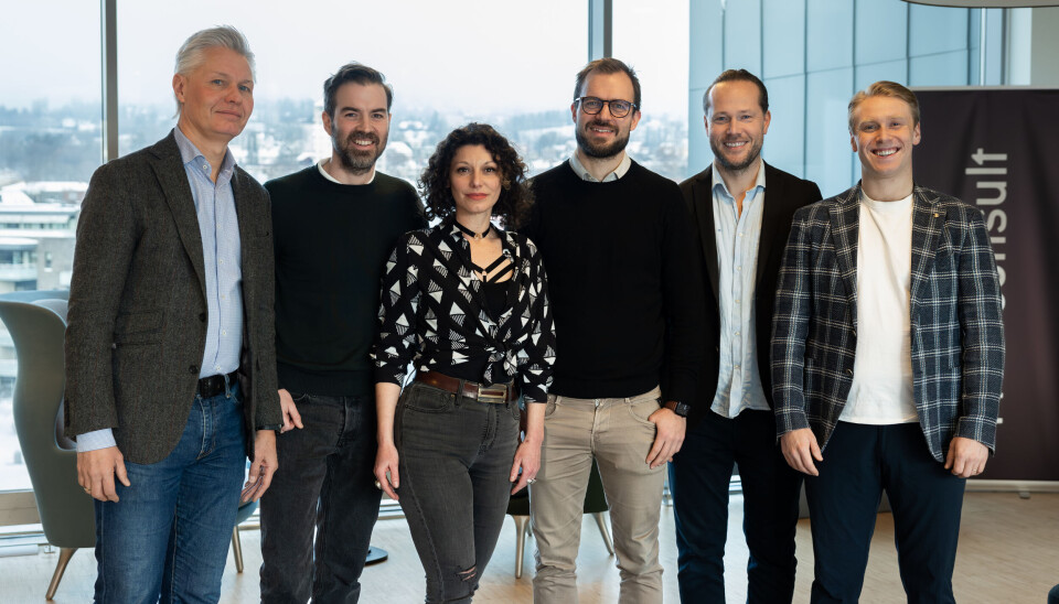 SAMARBEID: Geir Juterud (Multiconsult), Stian Østvoll Ingvaldsen (Multiconsult), Angie Mendez (A-lab), Gøran Hansen (Multiconsult), Håvard Vasshaug (Anker) og Adrian Sørbyskogen (Anker).