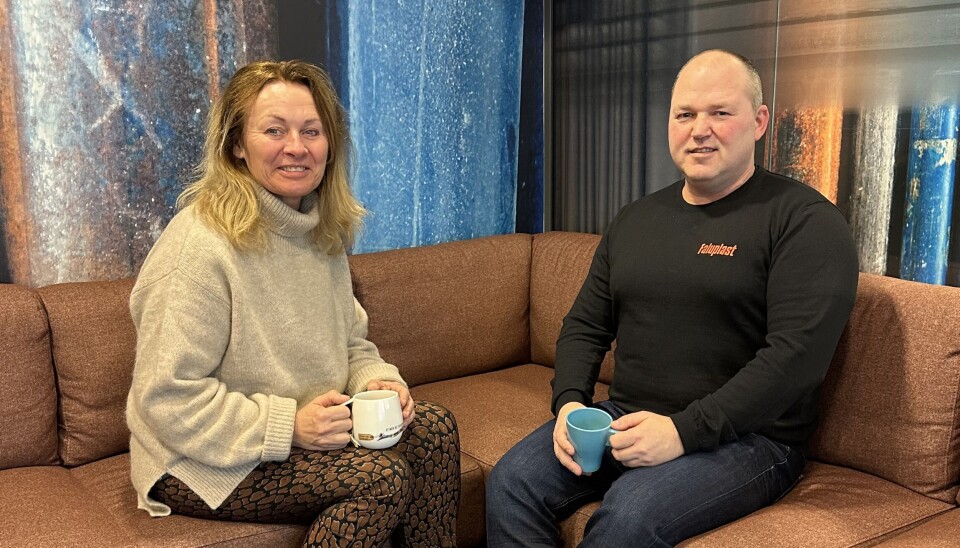 Eli H. Heyerdahl Eide, grunnlegger og leder av Ingeborg-nettverket, og Bjørn-Morten Bordvig i Faluplast Norge.