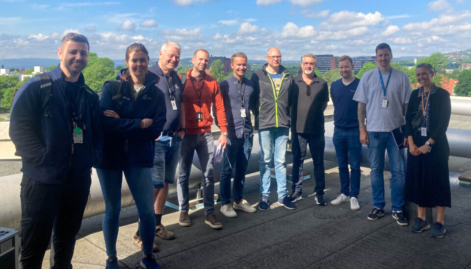 (f.v.) Shpetim Halimi (Boligbygg Oslo KF), Nathalie Yttereng (Boligbygg Oslo KF), Tor Andresen (Boligbygg Oslo KF), Morten Abrahamsen (Sweco), Fredrik Bergseng (Sweco), Terje Langbråten (Sweco), Jon Werner Bergenhus (Boligbygg Oslo KF), Lars Bråten (Bravida), Tommy Bergmann (Bravida) og Jenny Selmer (Boligbygg Oslo KF).