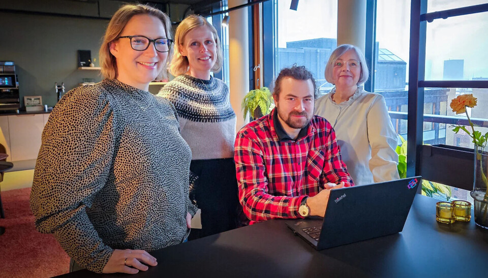 Miljøteamet i Byggtjeneste: Fra venstre, Kristine Bergendahl, Wenche Holtet-Lid, Joakim Larsen og Kristin Lindqvist.