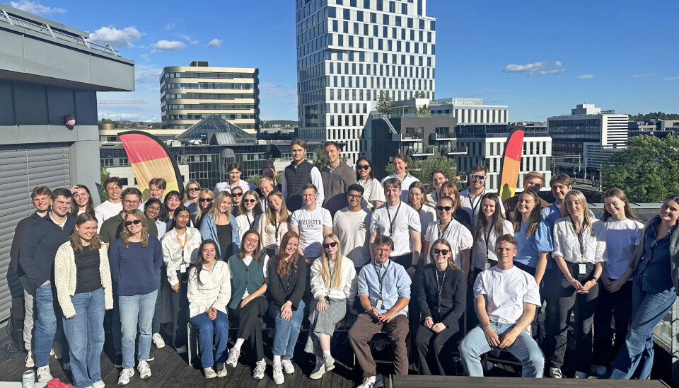 En del av sommerstudentene i Oslo på oppstartssamling i juni.