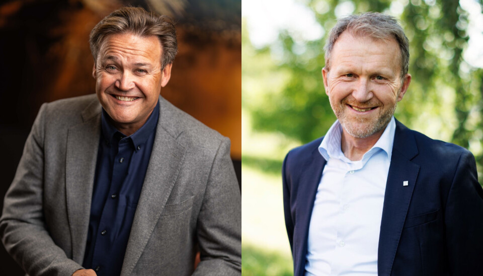 Frank Olsen (f.v.) og Lars Tendal, henholdsvis administrerende direktør i Rørkjøp og Brødrene Dahl.