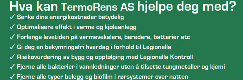 TermoRens AS fyller 30 år