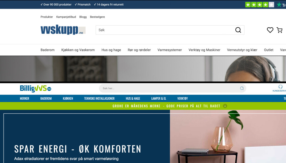 SAMMEN: Nettbutikkene VVSkupp og BilligVVS fortsetter som før, men med ett selskap og norsk ledelse.