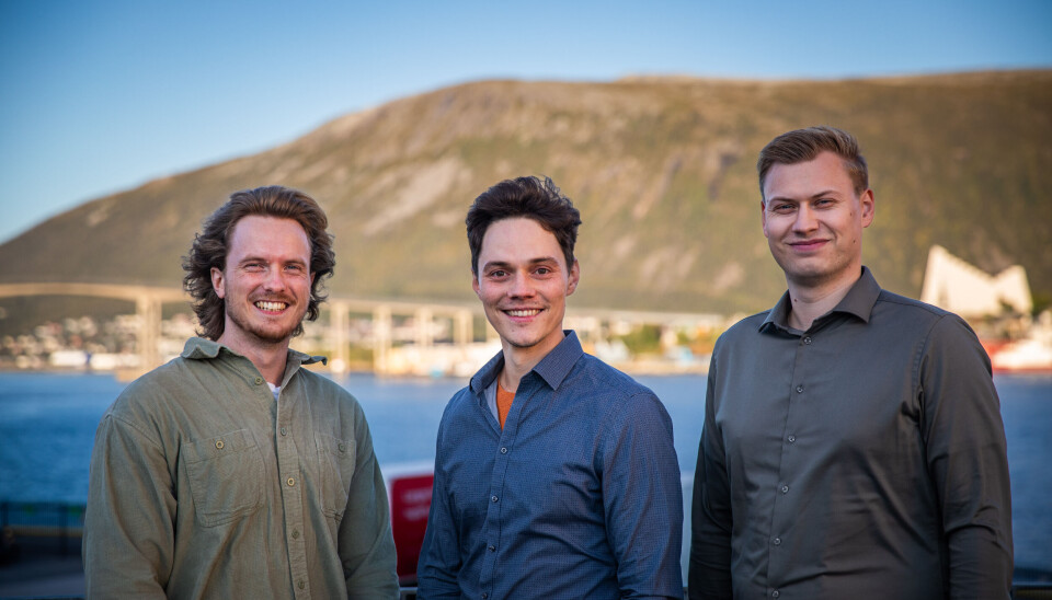 F.V: Oskar Olafsen og Cato Sjonsti er rådgivere i Hinnstein, og Christoffer Stene Rasmussen jobber i Kongsberg Spacetec.