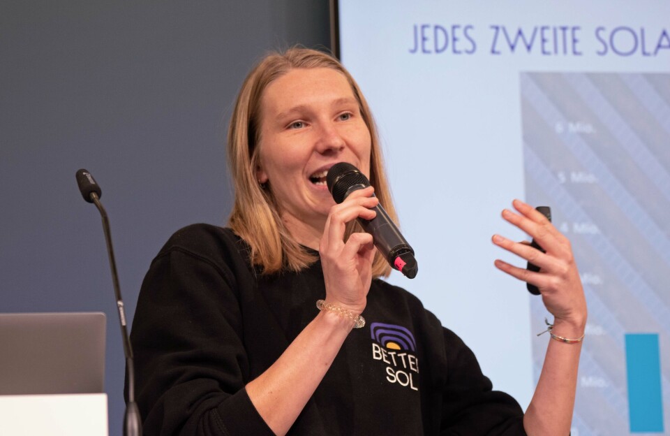 BRUKTBUTIKK: Luisa Schulze og Better Sol åpnet butikk for brukte solcellemoduler i 2023.