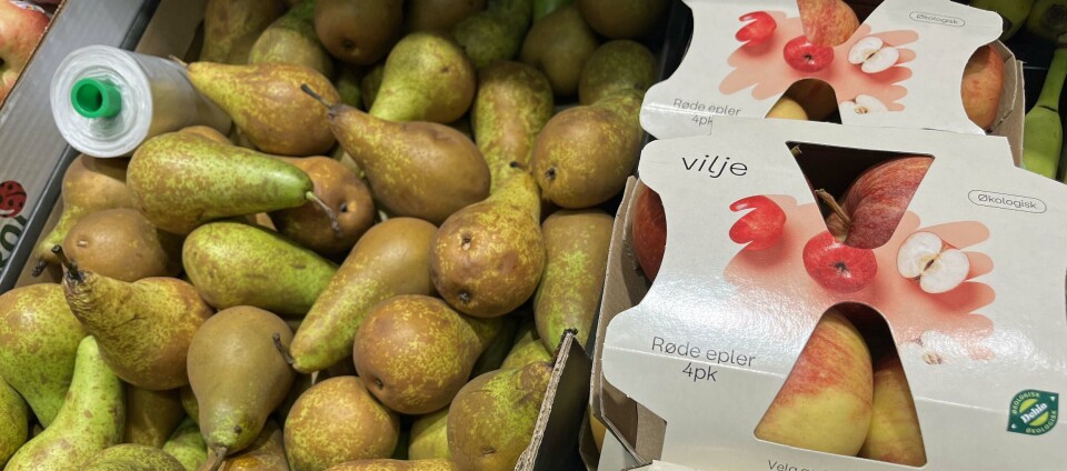 SORTER: Det er ikke bare kjølingen av epler og pærer som spiller inn; det gjør sortene, også. Eplene her har fått det norskklingende navnet «Vilje», men er ikke norske i det hele tatt.