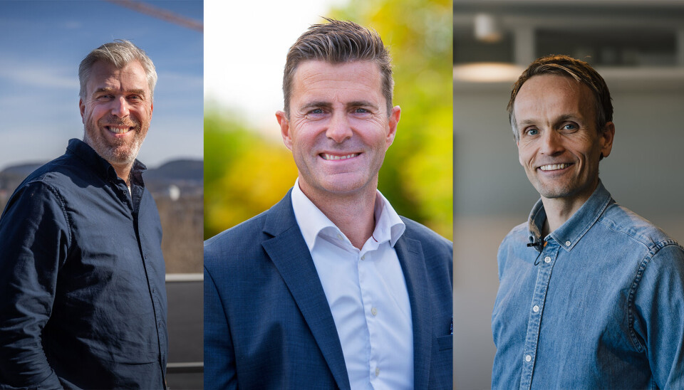 Fra venstre: Ola Lindh, seksjonsleder Nye sykehus og energi i OUS, Per Arve Ekle, kvalitetssjef energi i GK Norge og Øystein Fjellheim, kvalitetssjef energi i Caverion.