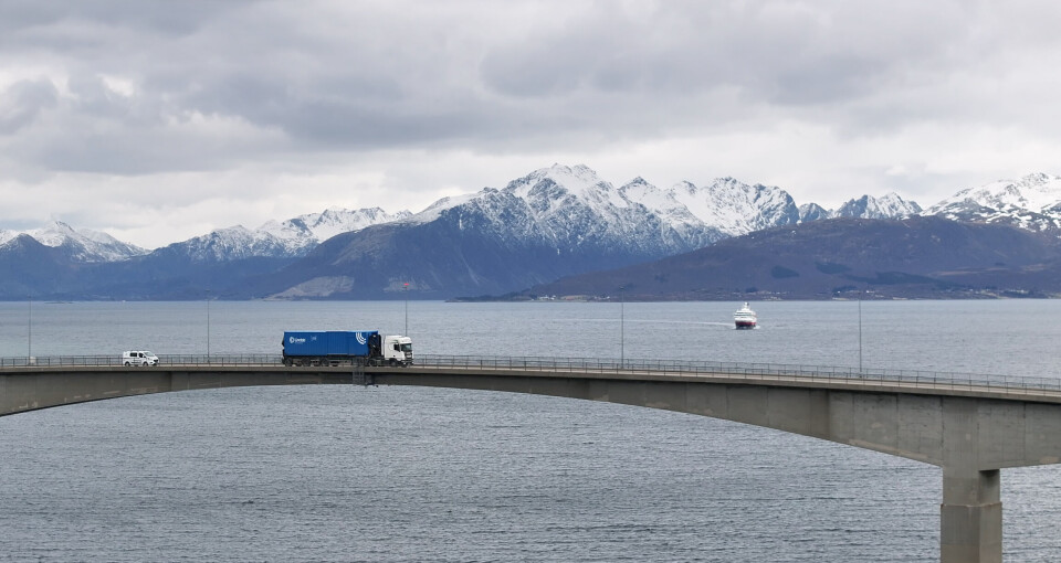 Containeren ble sendt nordover for å produsere spirokanaler på byggeplass.