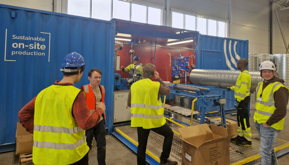 Full aktivitet på byggeplassen på Børøya.