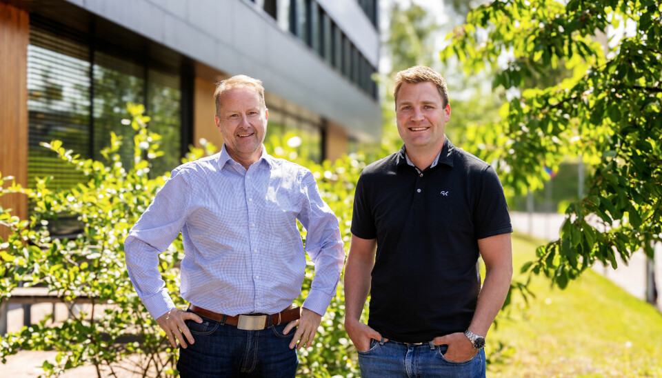 Terje Arnesen, eiendomssjef i AB Invest, og Jostein Bye Sørum, avdelingsleder i GK.