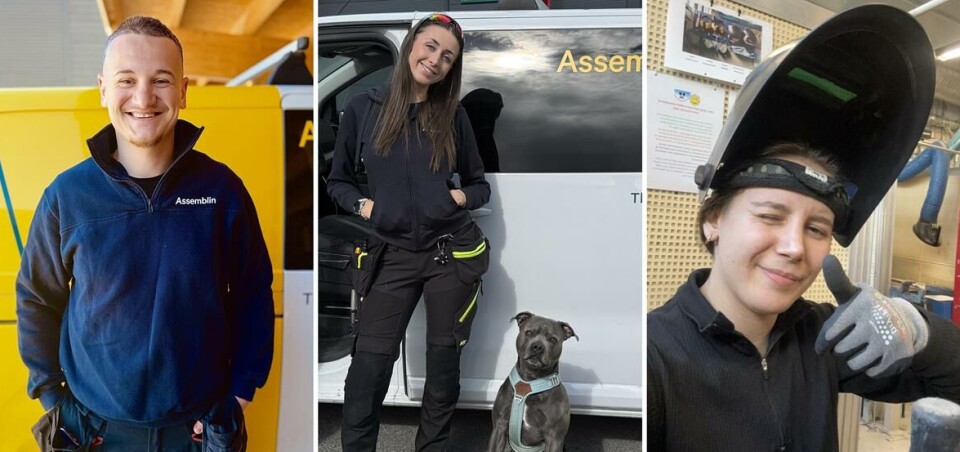 Edin, Anette og Sila er med i finalerunden i kåringen av Norges hyggeligste rørlegger.