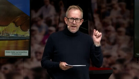Lisø på scenen under Arendalsuka 2025.