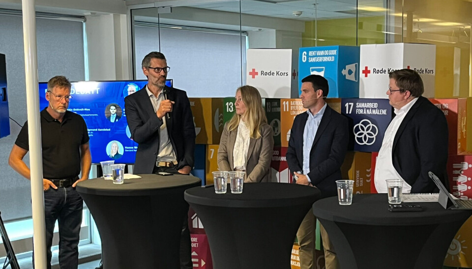 Jimmy Bengtsson (Veidekke), Sigmund Aandstad (Pipelife Norge), Hanne Gjesteland Wells (Standard Norge), Eivind Farestveit Larsen (BaneNOR) og Martin Østtveit-Moe (Kommunal- og distriktsdepartementet).