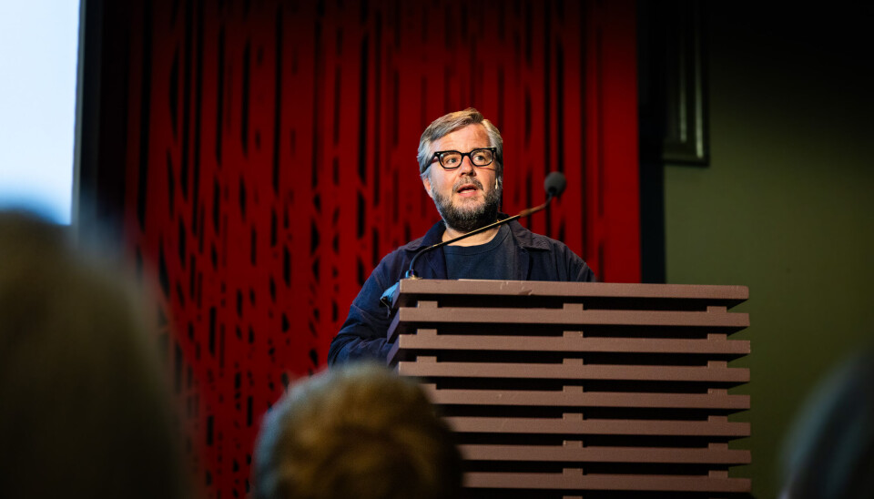 Arnkell Jonas Petersen snakket om Vertikal Nydalen fra et bærekraftsperspektiv.
