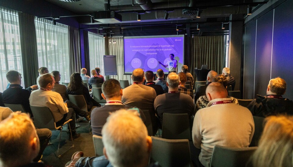 Stefan Myhre Pettersen gleder seg til å holde seminar på Bergensk VVS-dag, her fra Nordnorske VVS-dager 2025.