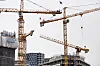 Illustrasjonsfoto Bjørvika, Oslo. Byggeplass, Deichmanske, Betong, Kraner, Heisekran.